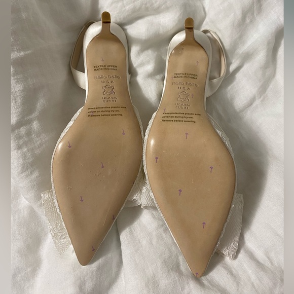 Bella Belle Francesca Lace Slingback Bow Heels - Picture 10 of 10